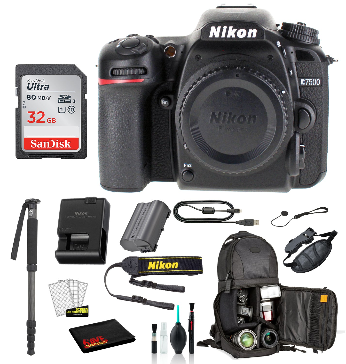 Nikon D7500 DSLR Camera Starter Bundle 01