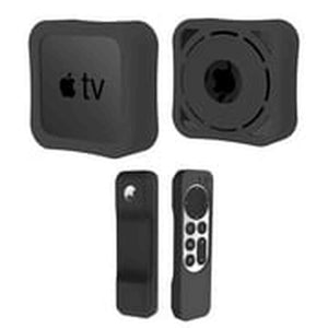 Silicone Case for Apple TV 4K Remote Control & Set-top Box case - Black 6Ave