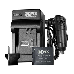 XPIX NB-11L Battery and Charger Set, with Replacement Battery and Charger Compatible with DSLR Cameras Perfect for Photographers on the Go XPIX