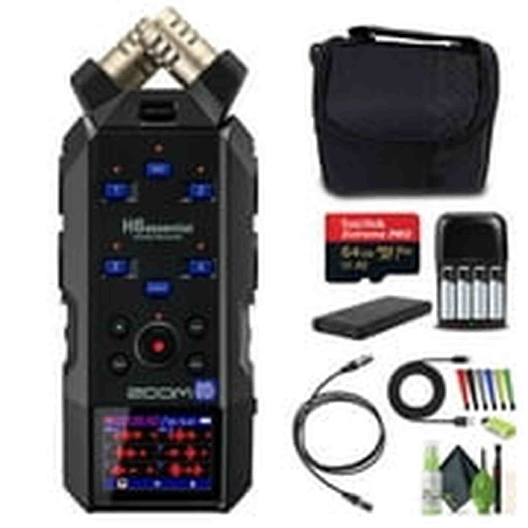 Zoom ZH6E H6essential Handy Recorder 6 Tracks & 32-Bit Float Recording Bundle Zoom