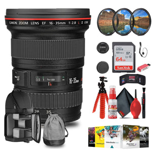 Canon EF 16-35mm f/2.8L II USM Lens with Filter kit + Cleaning Kit + Cap Keeper Canon