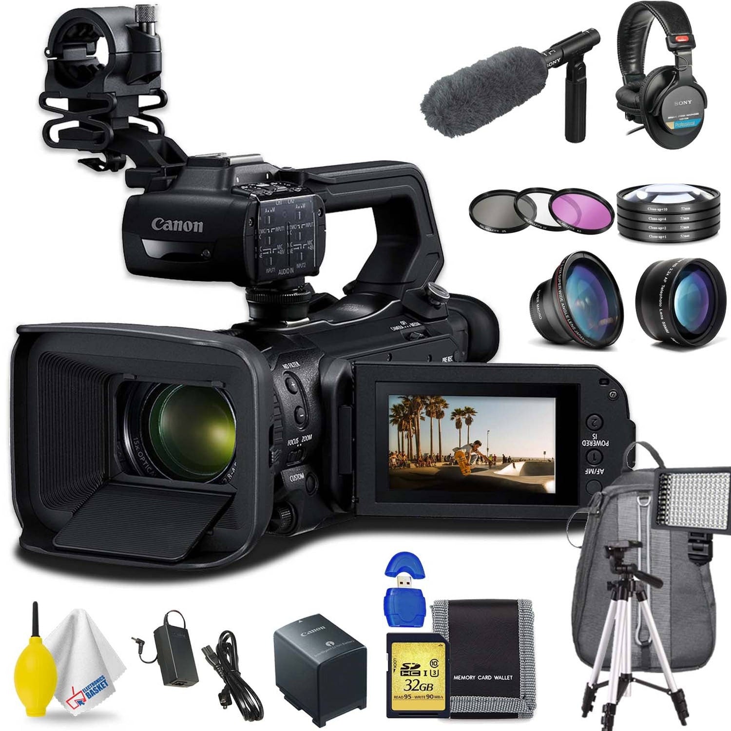 Canon XA50 Professional UHD 4K Camcorder Professional Accessory Bundle