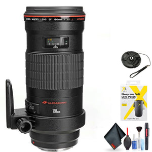 Canon EF 180mm f/3.5L Macro USM Lens for Canon EF Mount + Accessories International Model with 2 Year Warranty Canon