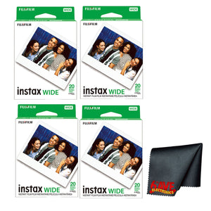 Fujifilm instax Wide Instant Film 80 Exposures + Microfiber Cleaning Cloth Fujifilm