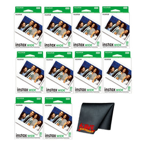 Fujifilm instax Wide Instant Film 200 Exposures + Microfiber Cleaning Cloth Fujifilm