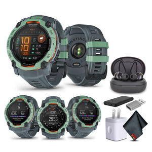Garmin Instinct 3 50mm Outdoor GPS Smartwatch Neo Tropic/Twilight Bundle