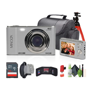 Minolta MND20 44 MP / 2.7K Ultra HD Digital Camera Silver Minolta