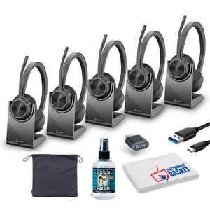 Poly Voyager 4320 Bluetooth Stereo Headset Microsoft Teams Certified Bundle Poly