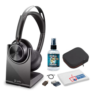 Poly Voyager Focus 2 UC Stereo Bluetooth Headset Teams Certified Bundle Poly