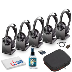 Poly Voyager Focus 2 UC Stereo Bluetooth Headset Teams Certified Bundle Poly