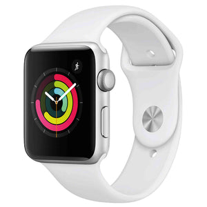 Apple Watch Series 3 GPS, 42mm - Silver Aluminium Case with White Sport Band - Used Apple