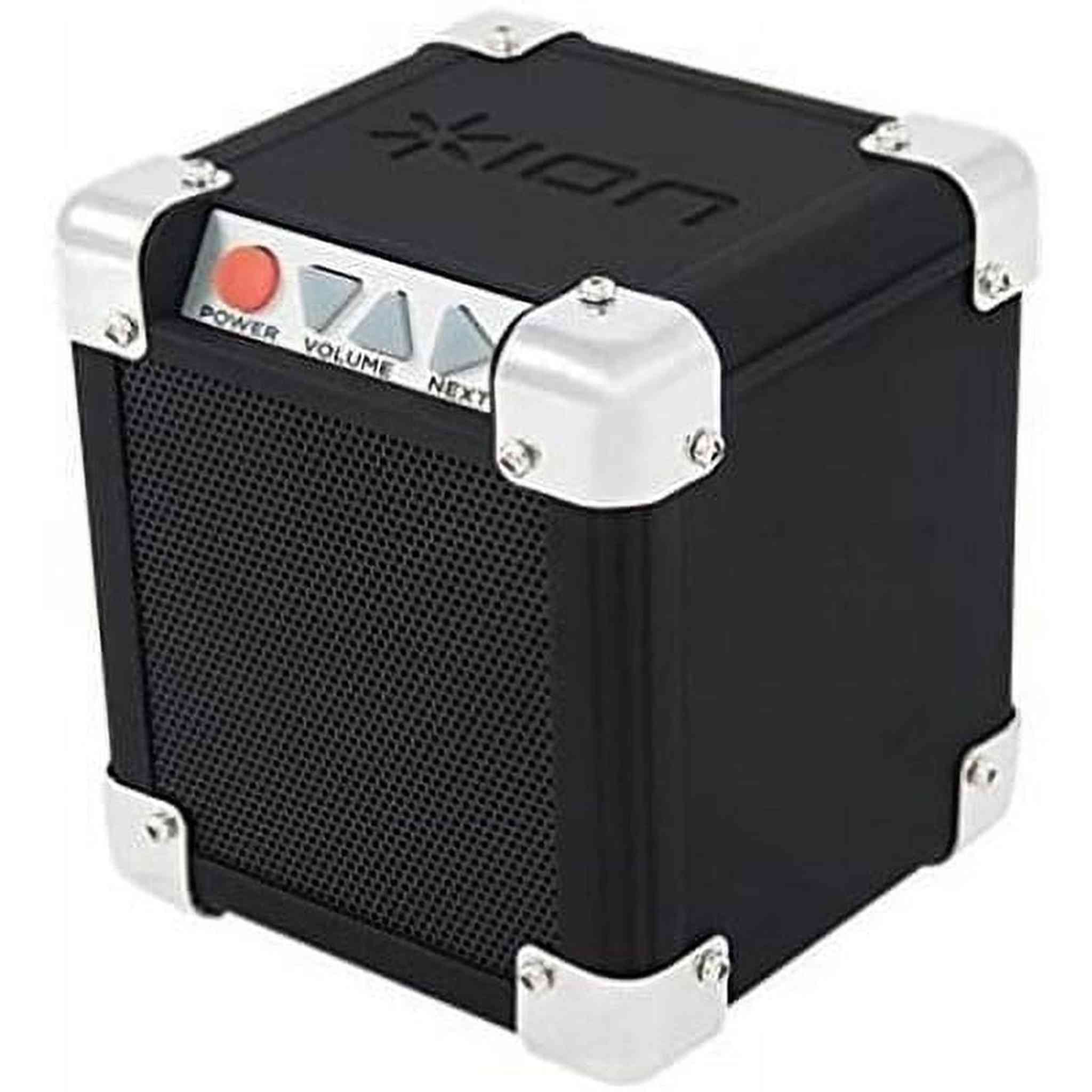 ION Audio Rock Block | Palm-Sized Wireless Bluetooth Speaker with 1/8" Input 15W ION