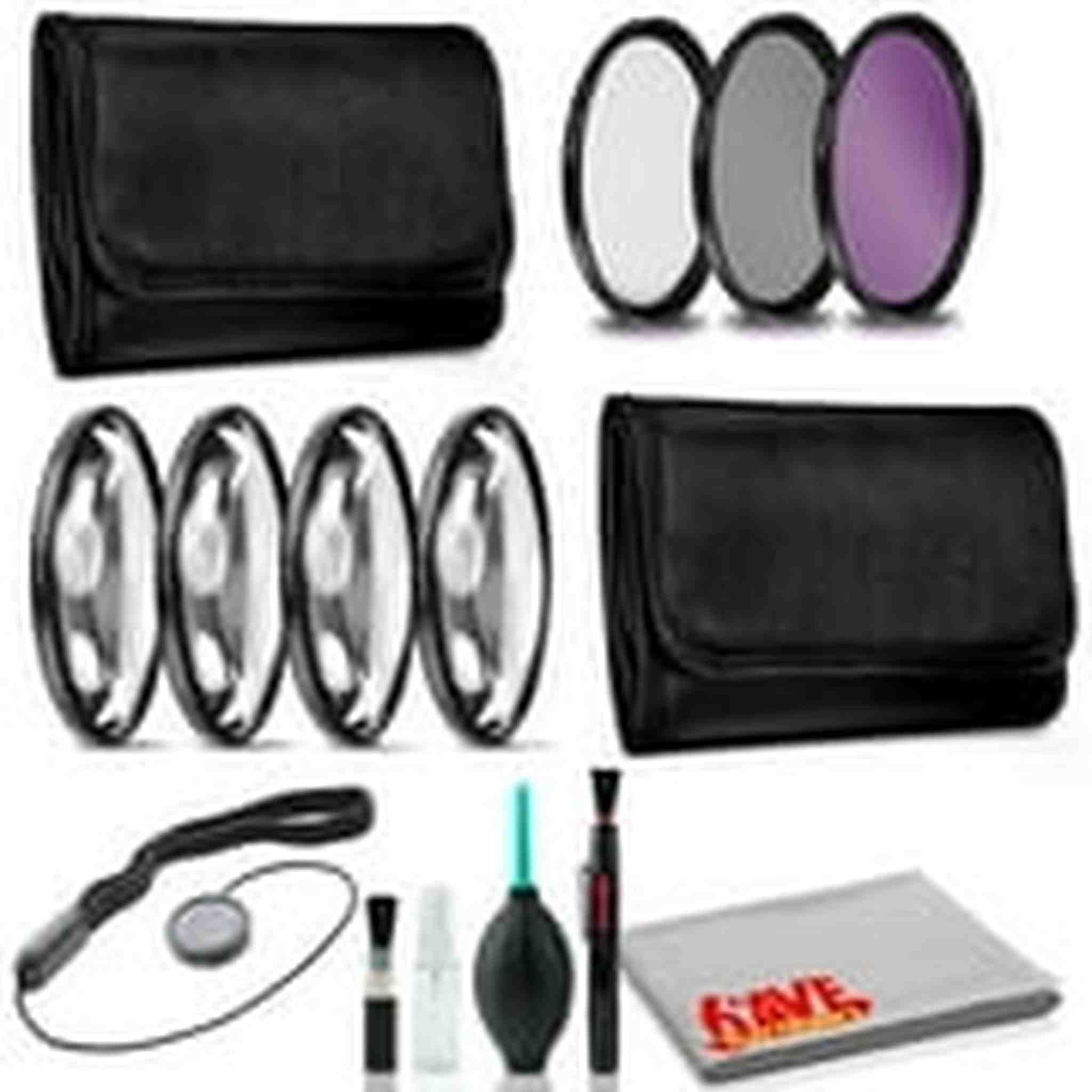 37mm Filter Kit Bundle with Close Up Lens Set, Cleaning Kit, and More 6th Ave Electronics