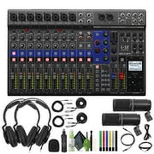 Zoom LiveTrak L-12 Digital Mixer & Multitrack Recorder, for Music, Podcasting, and More, 12-Input/ 14-Channel SD Recorder, 14-in/4-out USB Audio Interface, 5 Powered Headphone Outputs Zoom