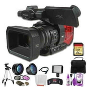 Panasonic AG-DVX200 4K Professional Camcorder AG-DVX200PJ8 W/ 64GB Memory Card, Bag, Tripod, Led Light and More Panasonic