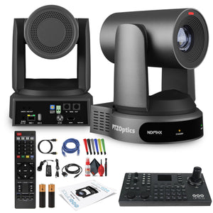 PTZOptics Move 4K PTZ Camera with 30x Zoom Gray PT30X-4K-GY-G3 + SuperJoy PTZ Controller PTZOptics