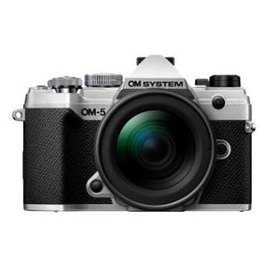 OM System OM-5 Silver Micro Four Thirds System Camera M.Zuiko Digital ED 12-45mm F4.0 PRO kit Outdoor Camera Weather Sealed Design 5-Axis Image Stabilization 50MP Handheld High Res Shot OM Digital Solutions