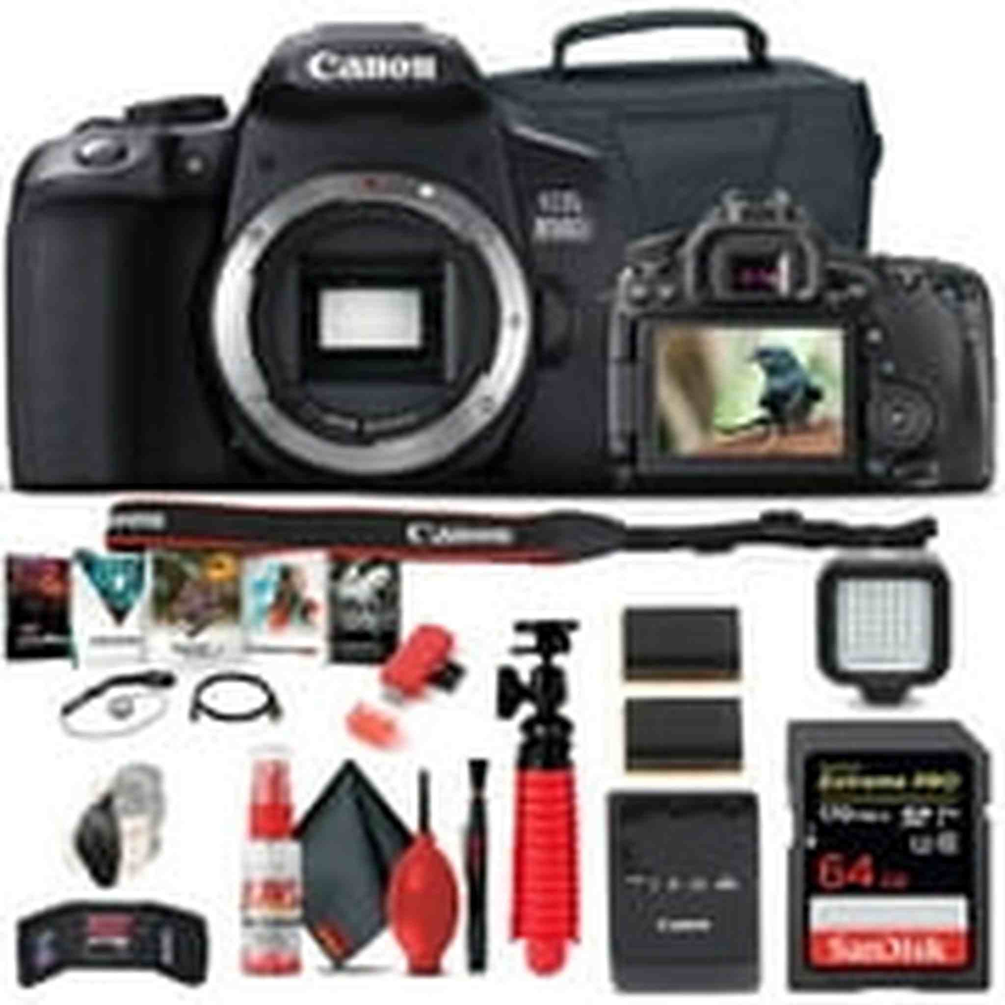 Canon EOS Rebel 850D / T8i DSLR Camera + 64GB Memory Card + Case + More Canon Intl.