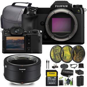 FUJIFILM H Mount Adapter G + FUJI GFX 100S II Medium Format Mirrorless Camera