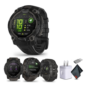 Garmin Instinct 3 45mm AMOLED Outdoor GPS Smartwatch Built-in Flashlight Black Garmin