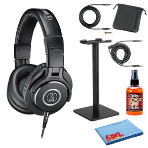 Audio-Technica ATH-M40x Professional Studio Monitor Headphones with Accessories Audio-Technica