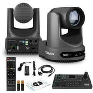 PTZOptics Move 4K PTZ Camera with 20x Zoom Gray PT20X-4K-GY-G3 + SuperJoy PTZ Controller PTZOptics