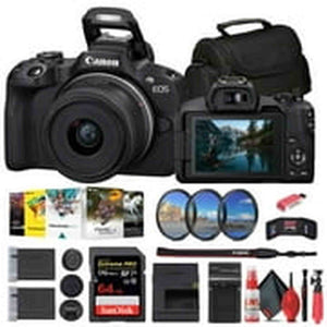 Canon EOS R50 Mirrorless Camera with 18-45mm Lens + 64GB Card + Bag + More Canon