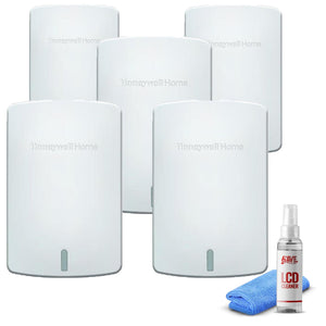 5-Pack Honeywell Wireless Indoor Sensor -White C7189R1004/U + LCD Cleaner Honeywell