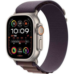Apple Watch Ultra 2 GPS + Cellular 49mm Smartwatch with Rugged Titanium Case & Indigo Alpine Loop Large. Carbon Neutral Apple