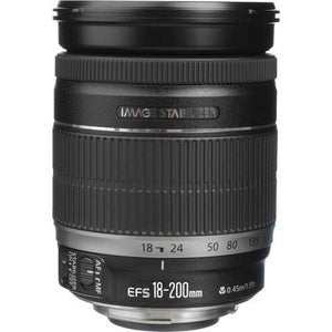 Canon EF-S 18-200mm F/3.5-5.6 is Standard Zoom Lens for DSLR Cameras International Version No Warranty Canon
