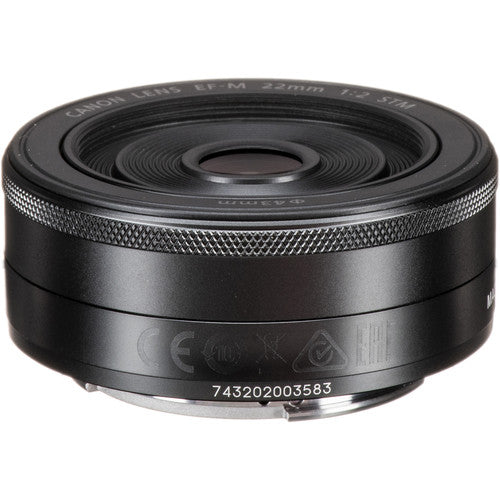 Canon EF-M 22mm f/2 STM Lens (Black) - International Version (No Warranty)
