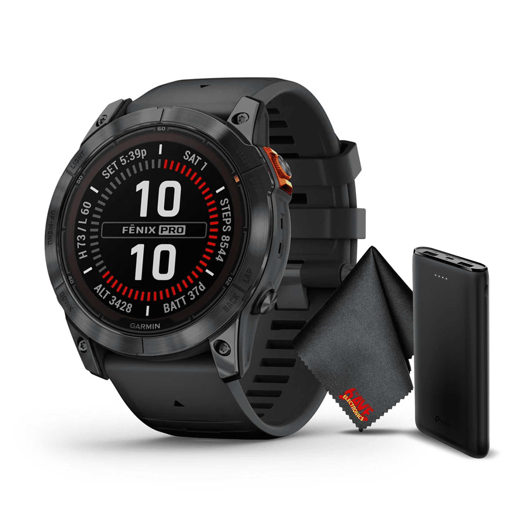 Garmin Fenix 7X Pro Solar Edition Slate Gray With Black Band 51MM Gps Smartwatch Garmin