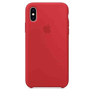 Apple Silicone Case for iPhone Xs - Red Apple