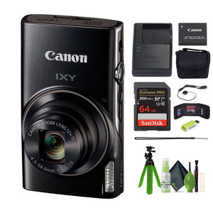 Canon Compact Digital Camera IXY 650 12x Optical Zoom IXY650 - Black - Bundle Canon