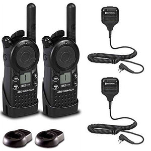 2 x Motorola CLS1110 UHF 1W 1-Channel 2-Way Radio - 2 Pack With Mic Bundle Motorola Solutions