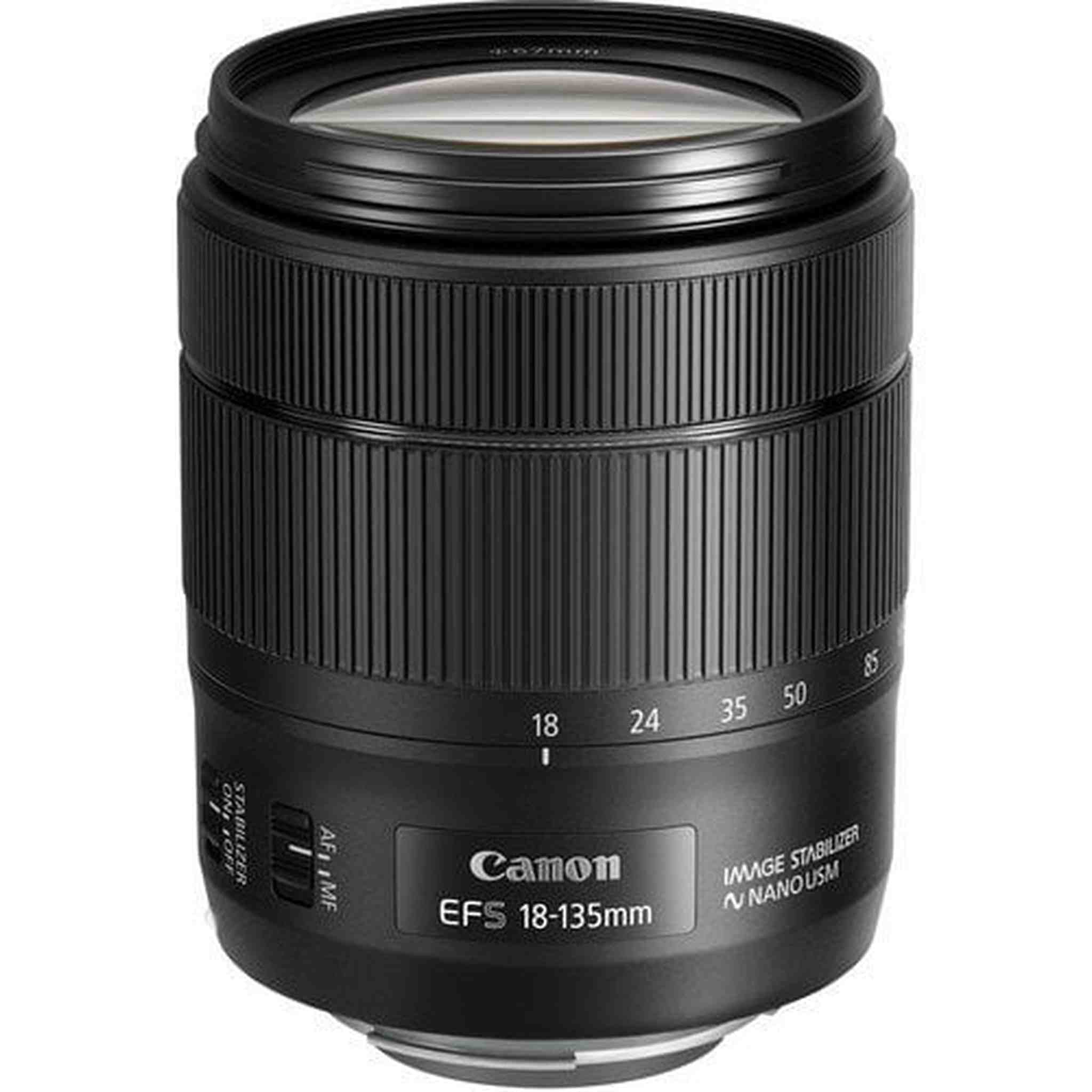 Canon 1276C002-IV EF-S 18-135mm f/3.5-5.6 Image Stabilization USM Lens Black International Model No Warranty Bulk Packaging Canon