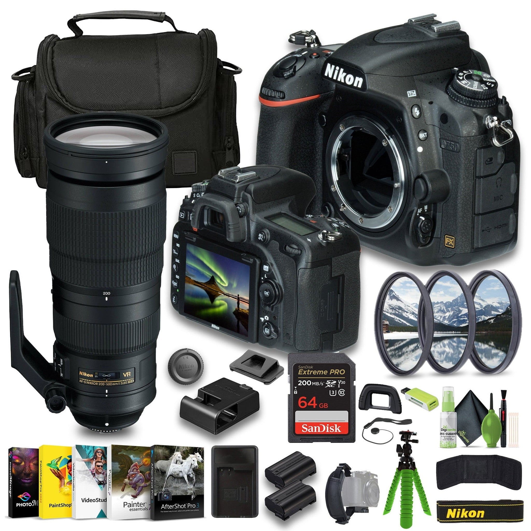 Nikon D750 FX-format Digital SLR Camera 1543 Bundle Nikon