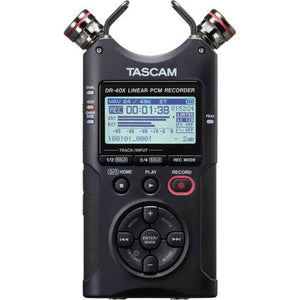 Tascam DR-40X 4-Channel 4-Track Audio Recorder + AA Batteries + 32GB SD + More Tascam