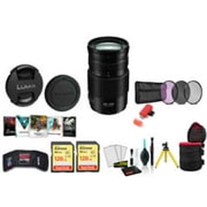 Panasonic Lumix 100-300mm f/4-5.6 II POWER O.I.S. Lens with 2x 128GB Memory Cards International Model Panasonic
