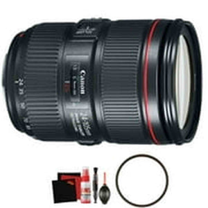 Canon EF 24-105mm f/4L IS II USM Lens + UV Filter + Microfiber Cleaning Cloth Bundle Bulk Packaging Canon