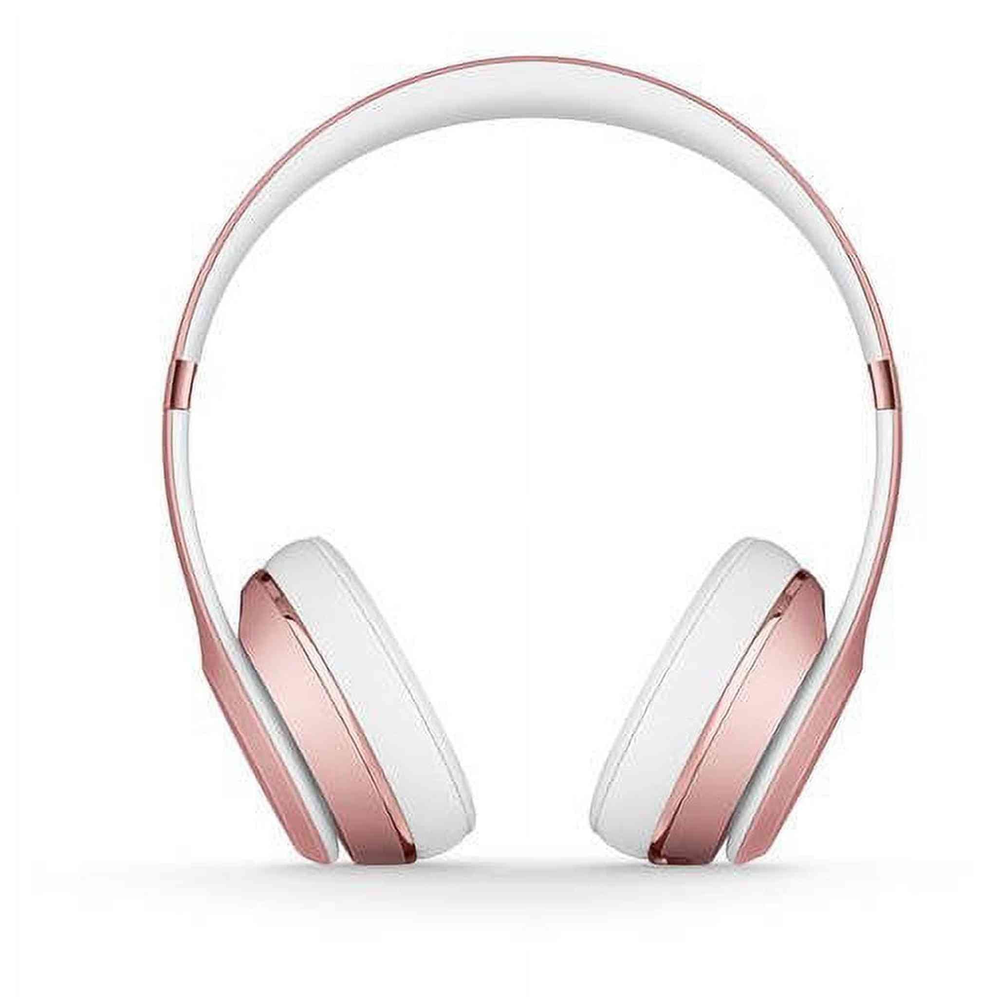 Restored Beats Solo3 Wireless On-Ear Headphones Rose Gold Like New - Apple