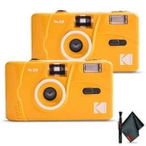 2-Pack Kodak M38 35mm Film Camera - Yellow with 6Ave Cleaning Kit Kodak
