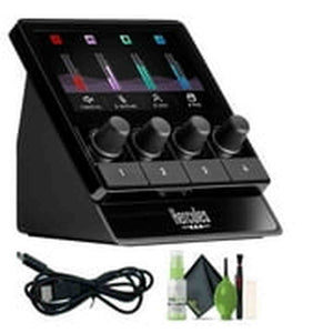Hercules Stream 100, Audio Mixer for Content Creators, Up to 8 Tracks, Bundle Hercules