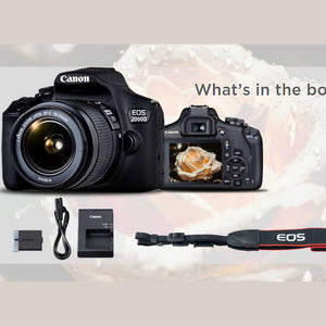Canon EOS 2000D / Rebel T7 DSLR Camera + 18-55mm Lens, 58mm Filters Bundle Canon