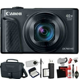 Canon PowerShot SX740 HS Digital Camera Black International Model with Extra Accessory Bundle