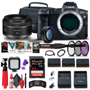 Canon EOS R Mirrorless Camera 3075C002 + Canon RF 50mm f/1 + More - Reconditioned Canon