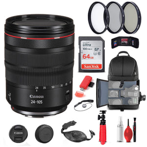 Canon EF 24mm f/1.4L II USM Lens 2750B002 + Filter + BackPack + 64GB + More - Reconditioned Canon