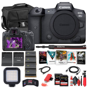 Canon EOS R5 Mirrorless Camera Body Only 4147C002 - Pro Bundle - Reconditioned Canon