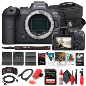 Canon EOS R6 Mirrorless Camera Body Only 4082C002 - Basic Bundle - Reconditioned Canon