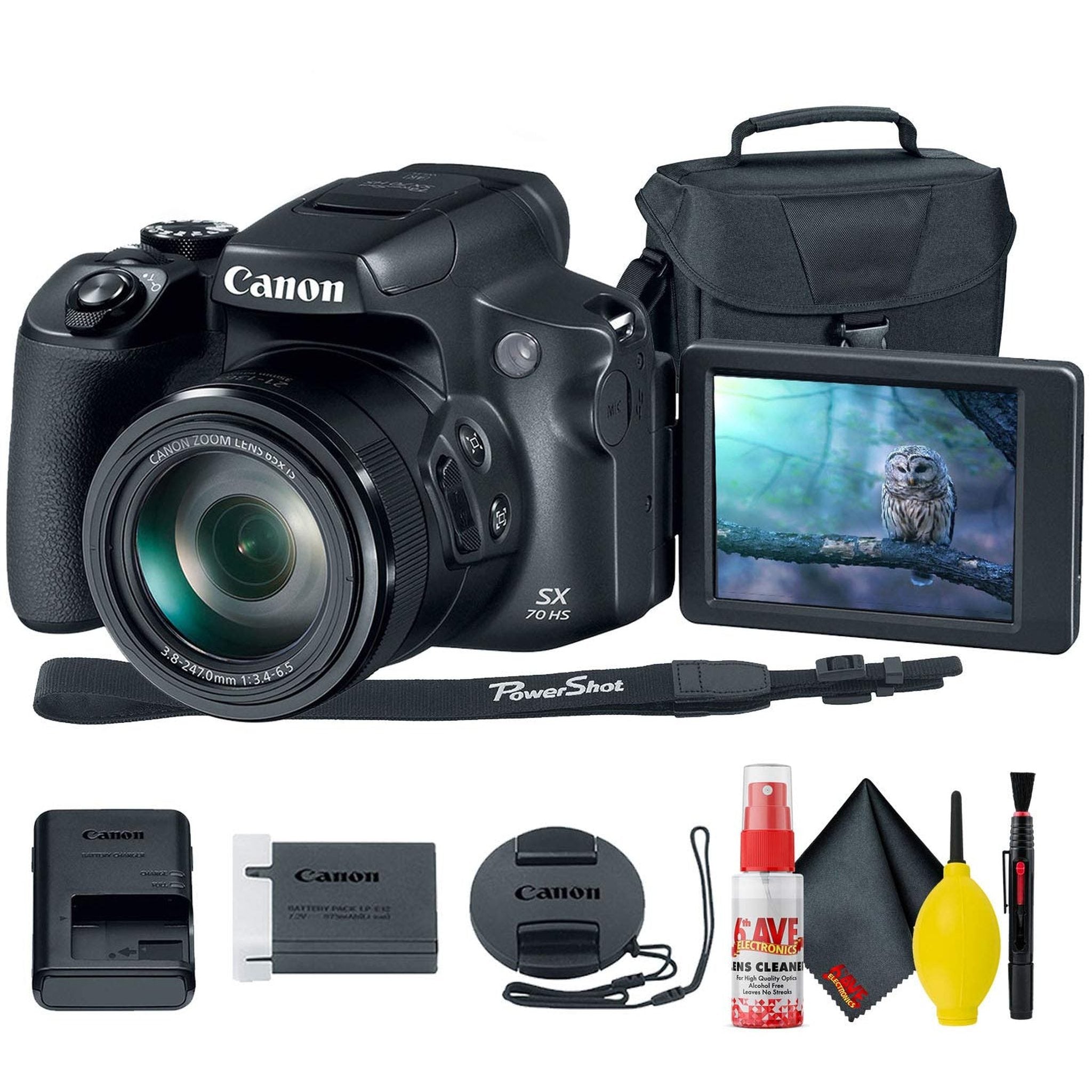 Canon PowerShot SX70 HS Digital Camera Base Bundle – 6ave